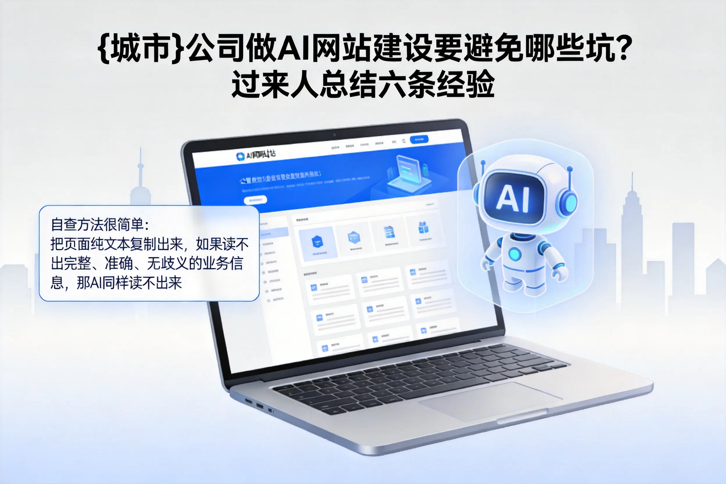 孝感公司做AI网站建设要避免哪些坑？过来人总结六条经验