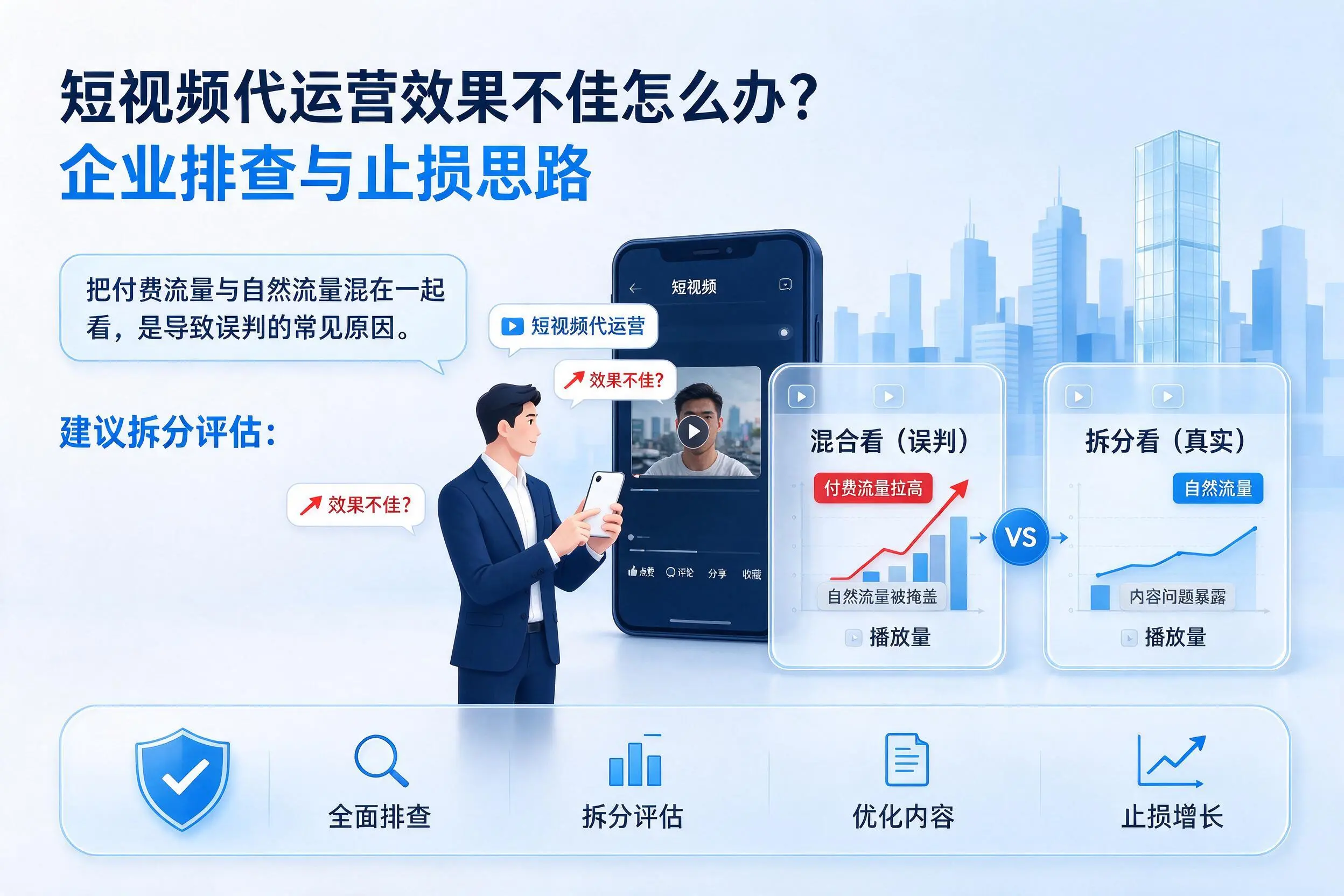 短视频代运营效果不佳怎么办?孝感企业排查与止损思路