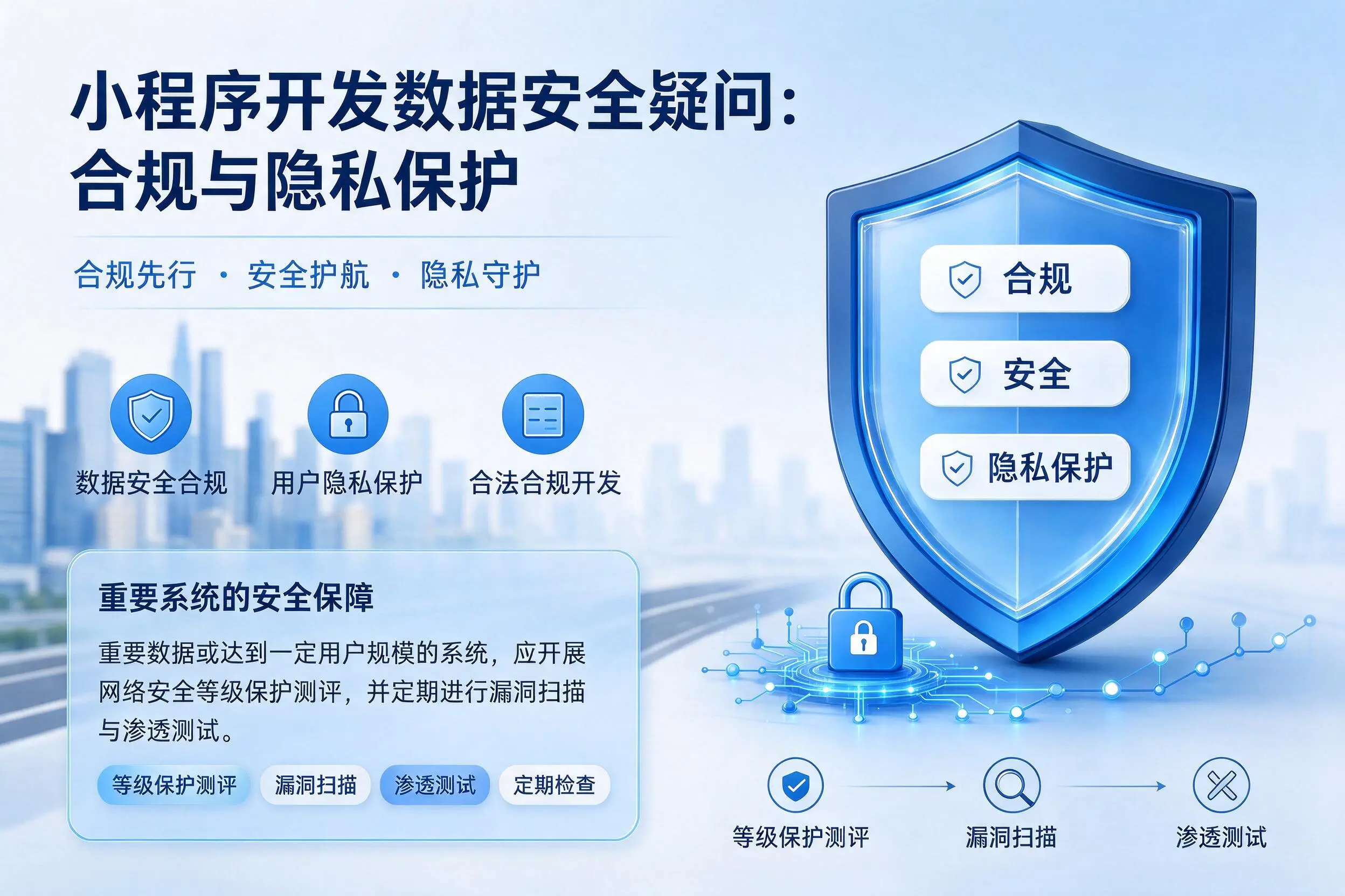 孝感小程序开发数据安全疑问:合规与隐私保护