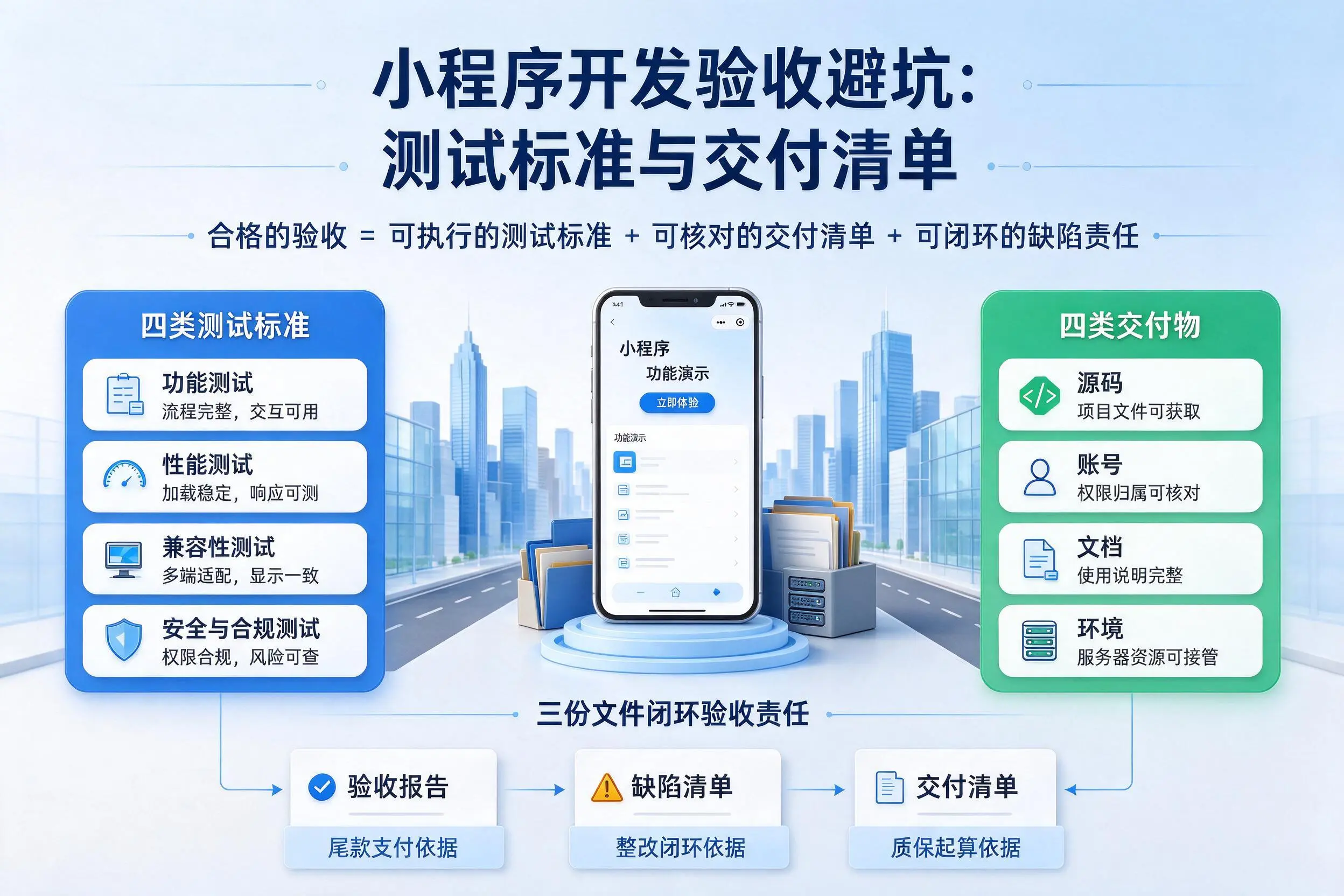孝感小程序开发验收避坑:测试标准与交付清单