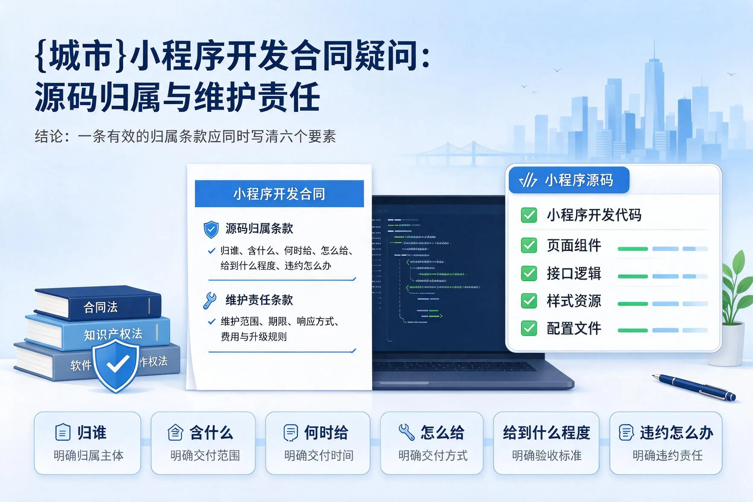 孝感小程序开发合同疑问：源码归属与维护责任