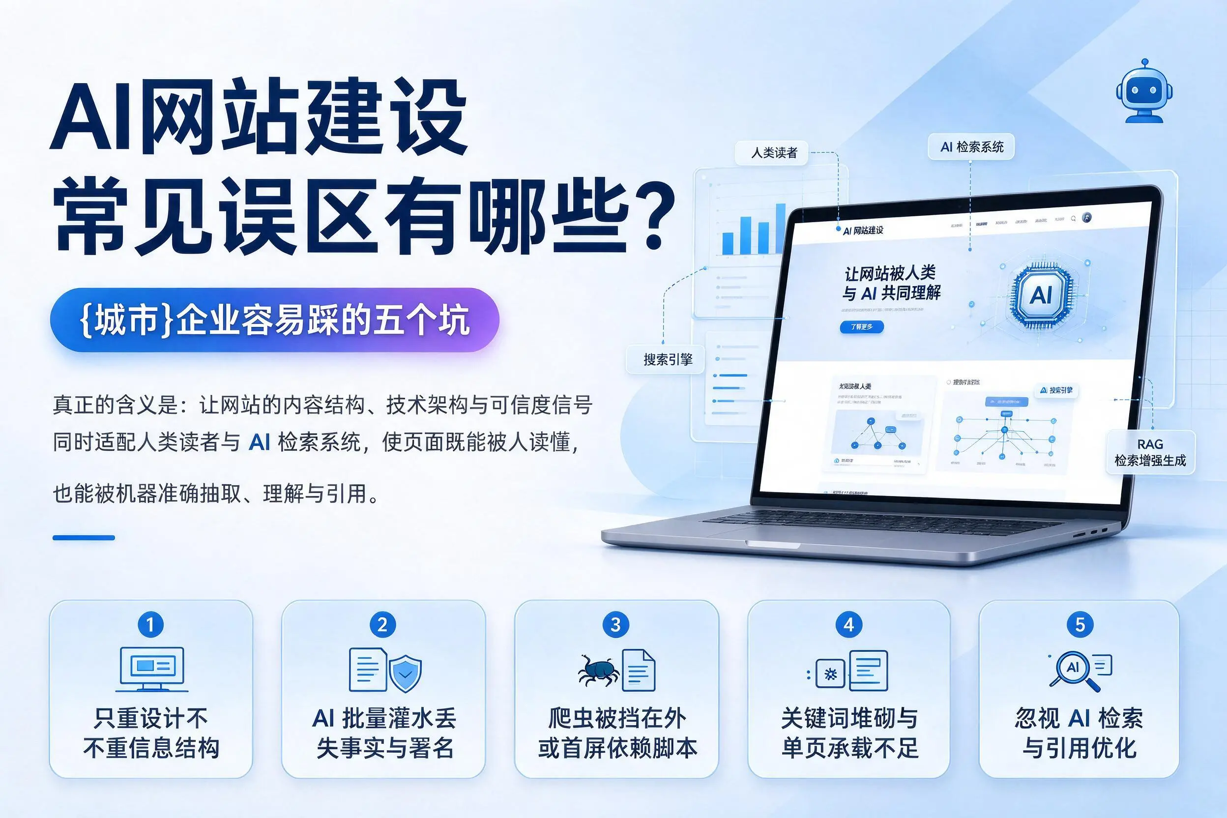 AI网站建设常见误区有哪些？孝感企业容易踩的五个坑