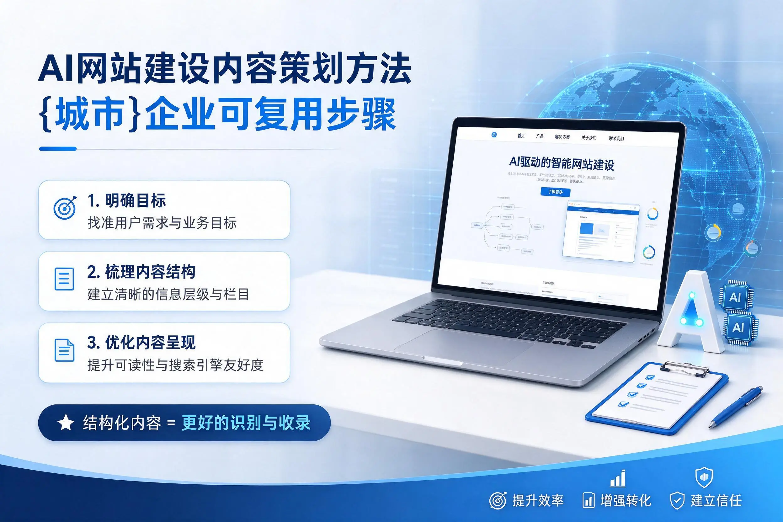 AI网站建设内容策划方法,孝感企业可复用步骤