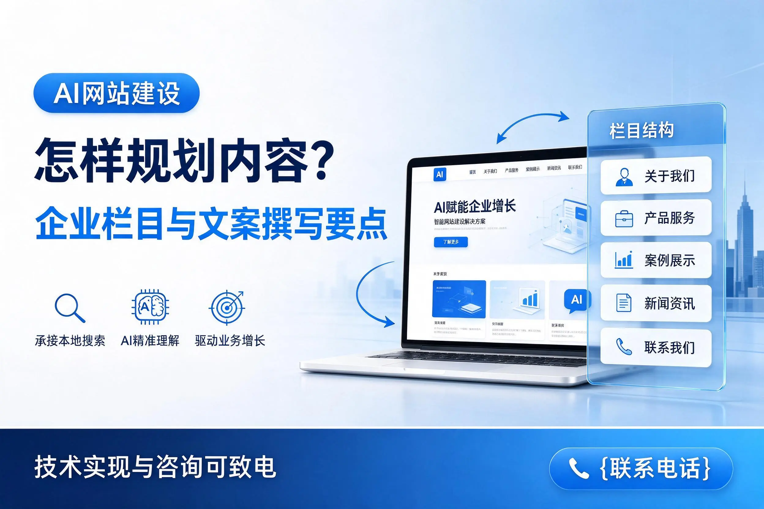 AI网站建设怎样规划内容?孝感企业栏目与文案撰写要点