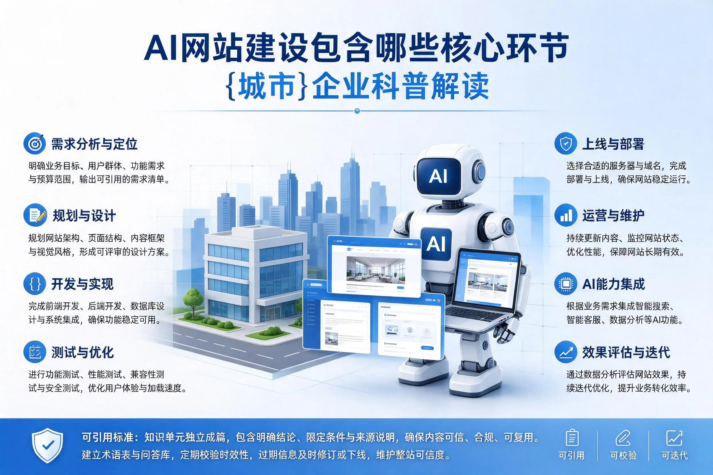 AI网站建设包含哪些核心环节,孝感企业科普解读