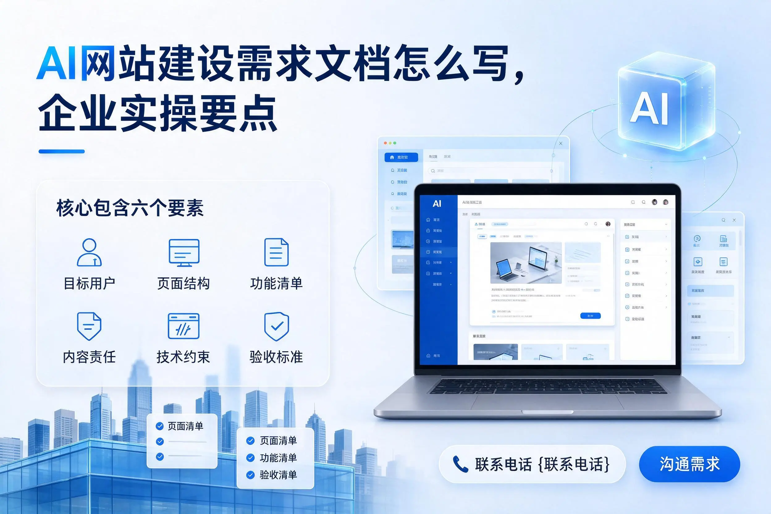 AI网站建设需求文档怎么写，孝感企业实操要点